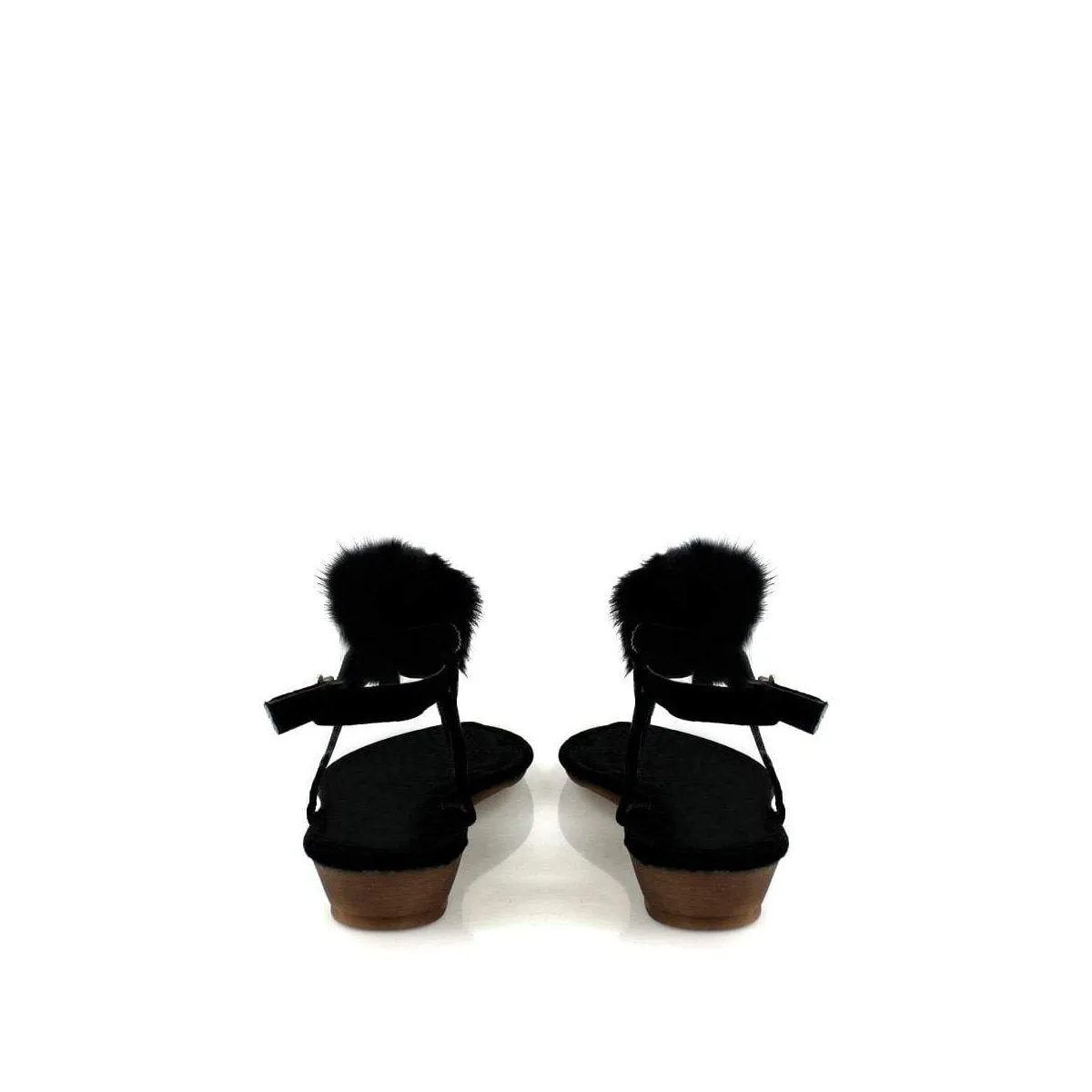 MELISSA Pom Pom Toepost Low Wedge Sandal