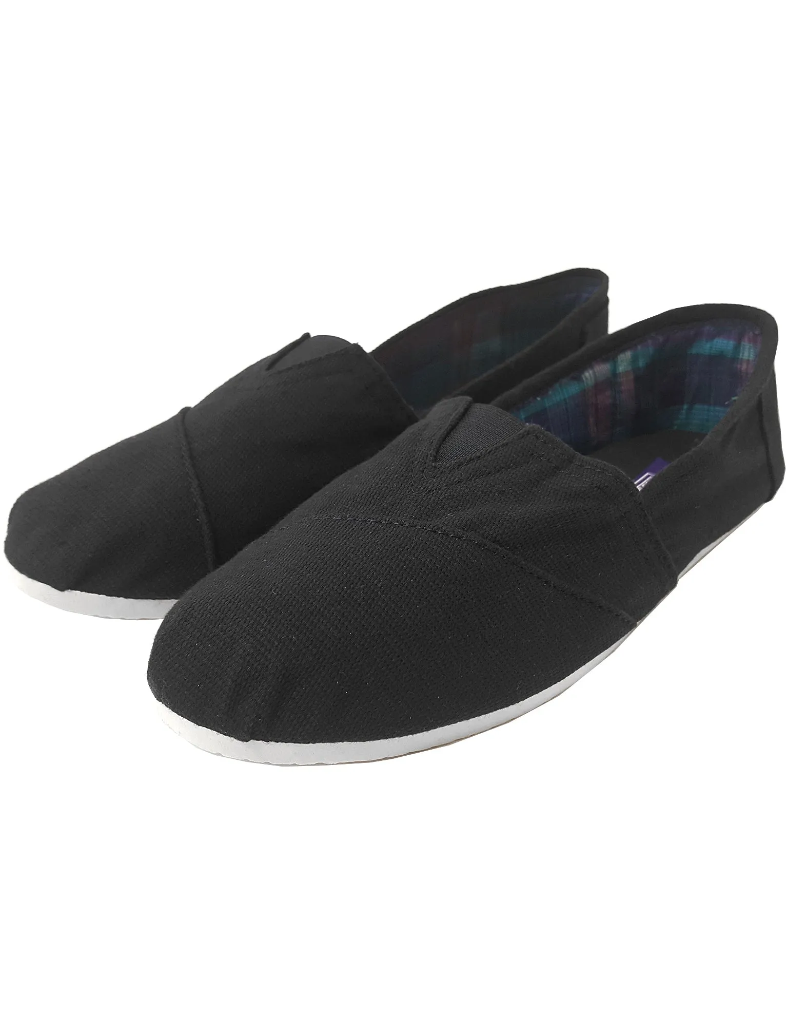 Mens Quincy Slip On Canvas Espadrilles in Black