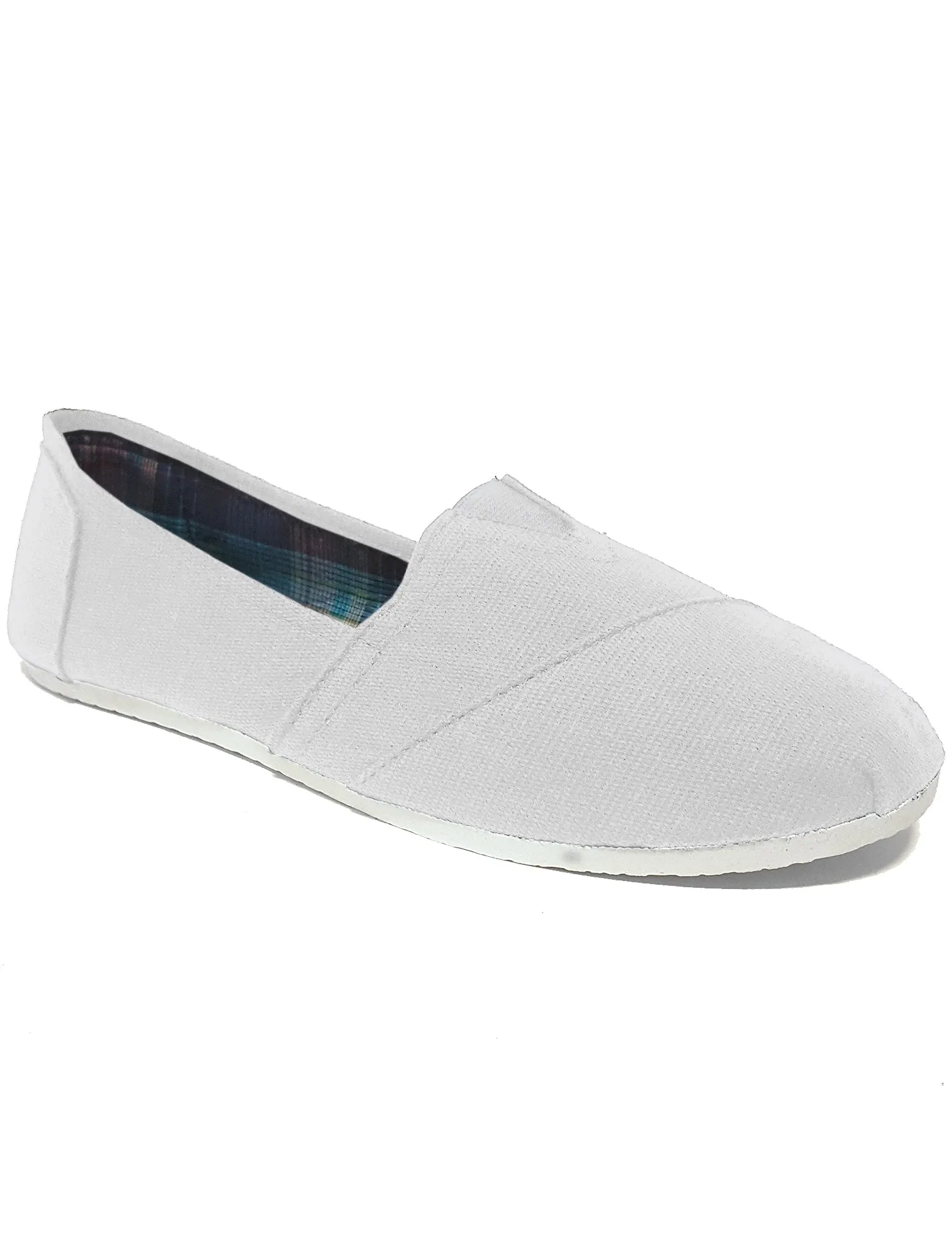 Mens Quincy Slip On Canvas Espadrilles in White