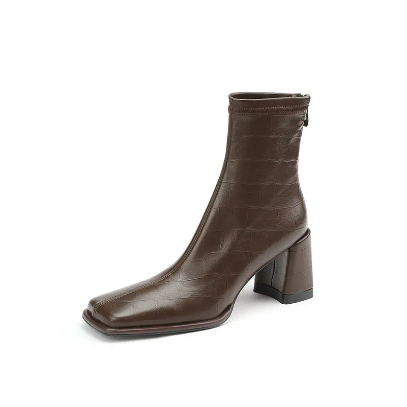 Miah Brown High Heel Boots