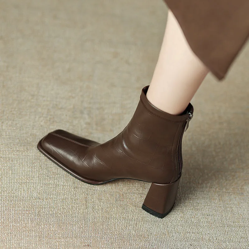 Miah Brown High Heel Boots