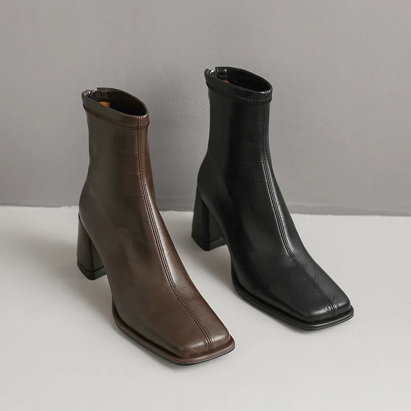 Miah Brown High Heel Boots