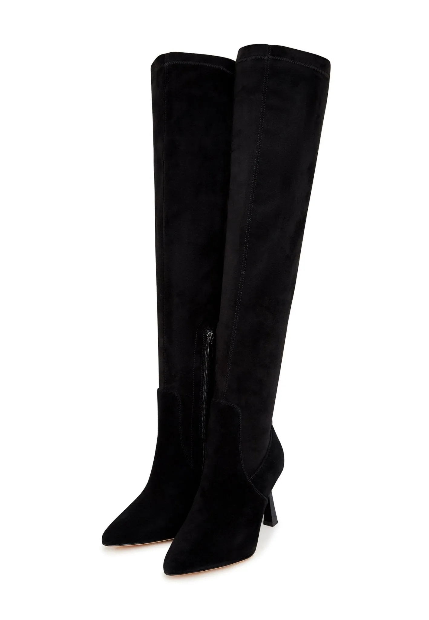 Over the knee Suede Leather Stiletto Boots with pointed toe