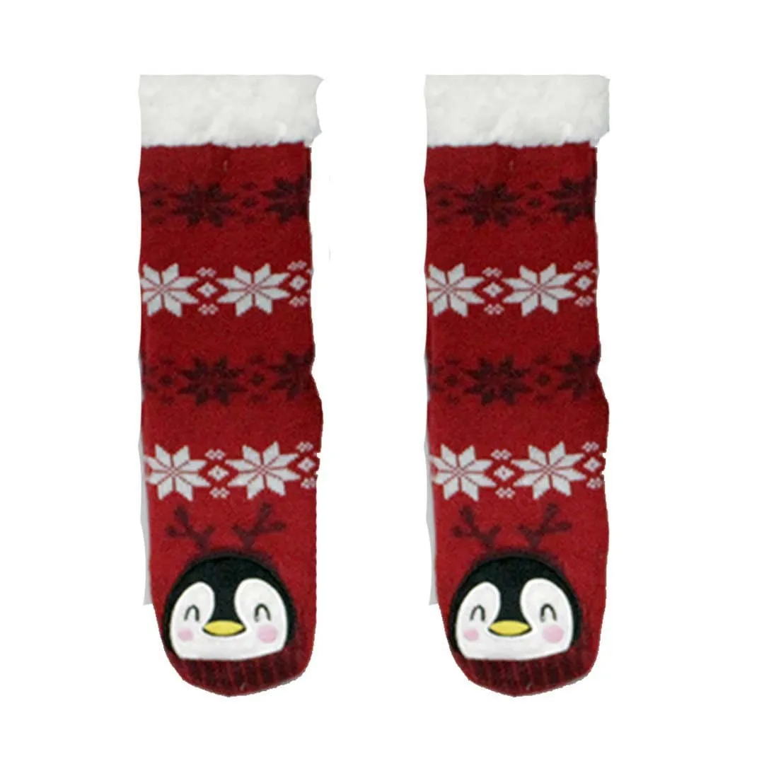 Penguin Sherpa Slipper Socks