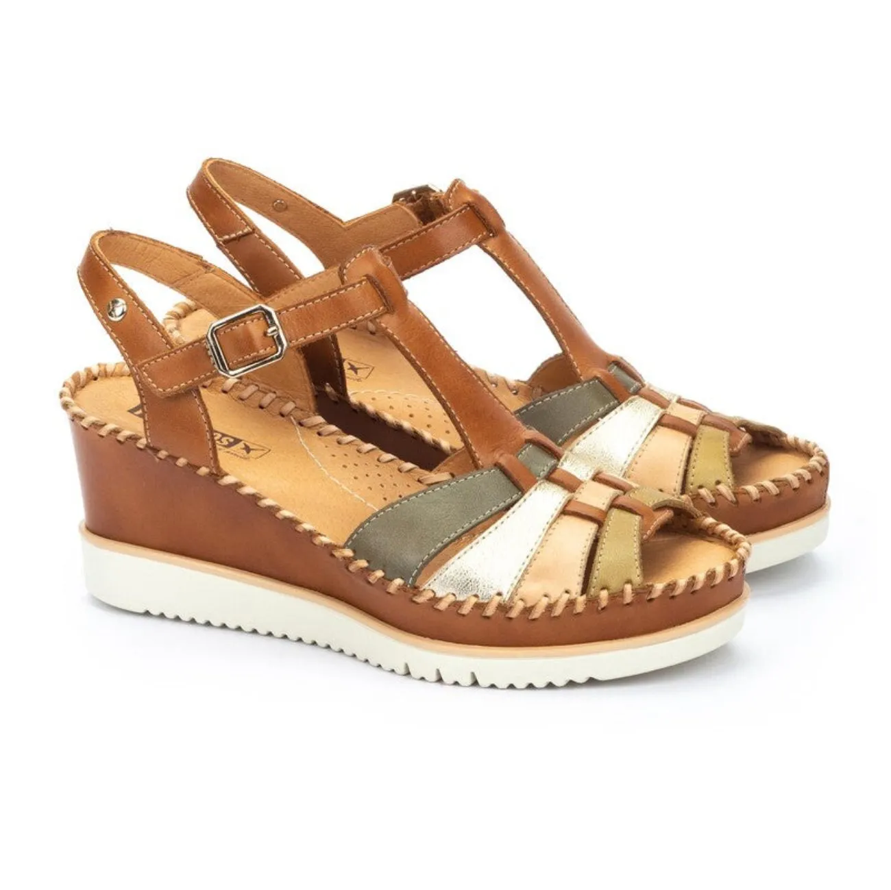 Pikolinos Aguadulce W3z-1836c1 Women's Wedge Sandals in Brandy