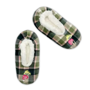 Preppy Plaid Mushroom Ballerina Slipper Socks