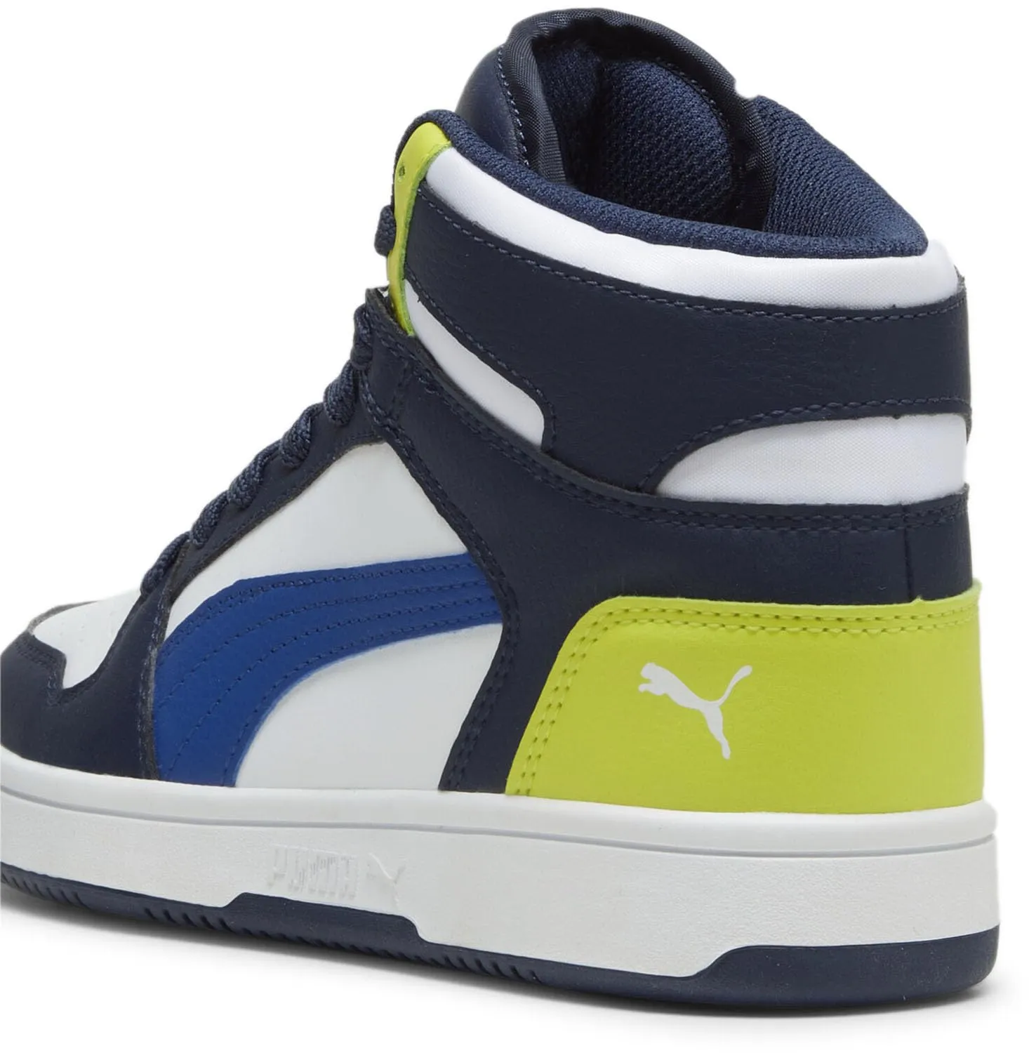 Puma - Unisex-Child Rebound Layup Sl Shoes, Color Cobalt Glaze/White/Club Navy