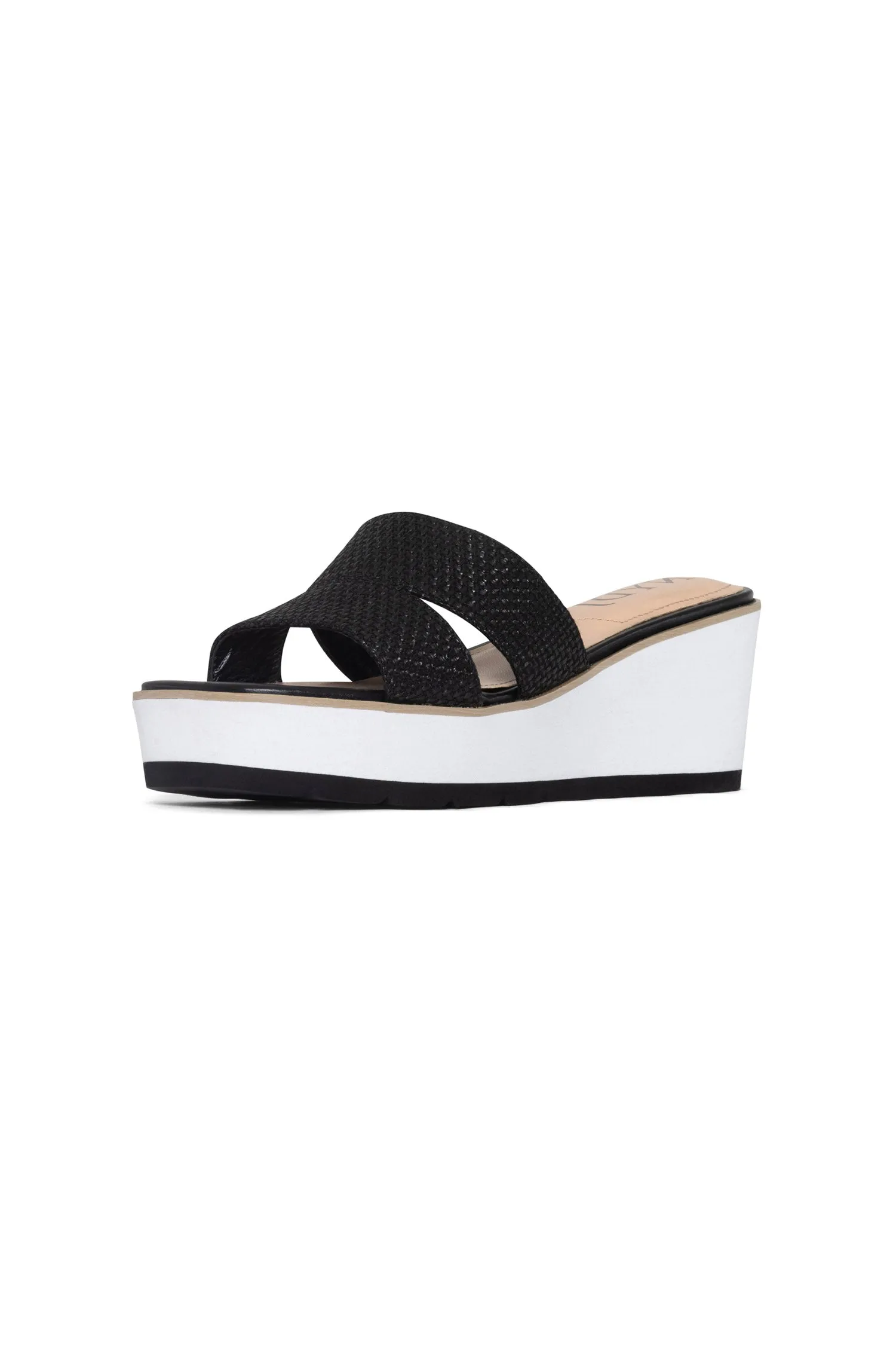 Raizy Wedge Sandals - Black