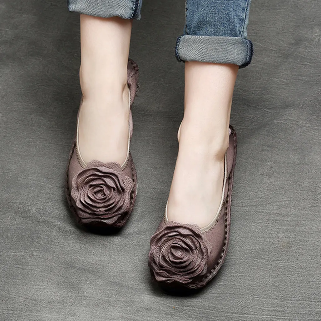 Retro Flower Soft Comfortable Flats | Gift Shoes | 35-43