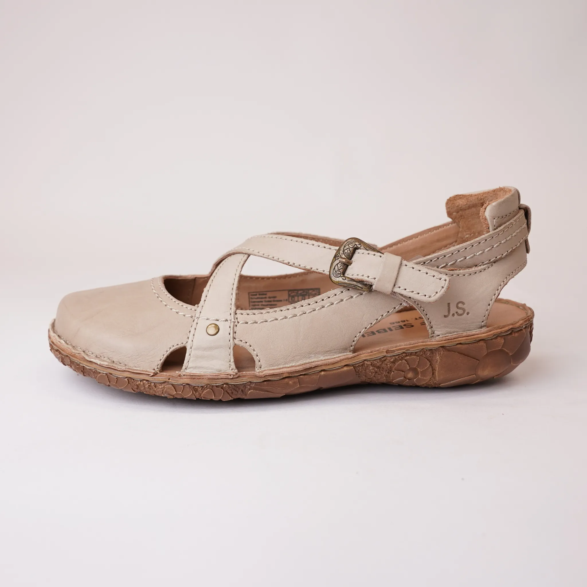 Rosalie 13 Creme Leather Sandals