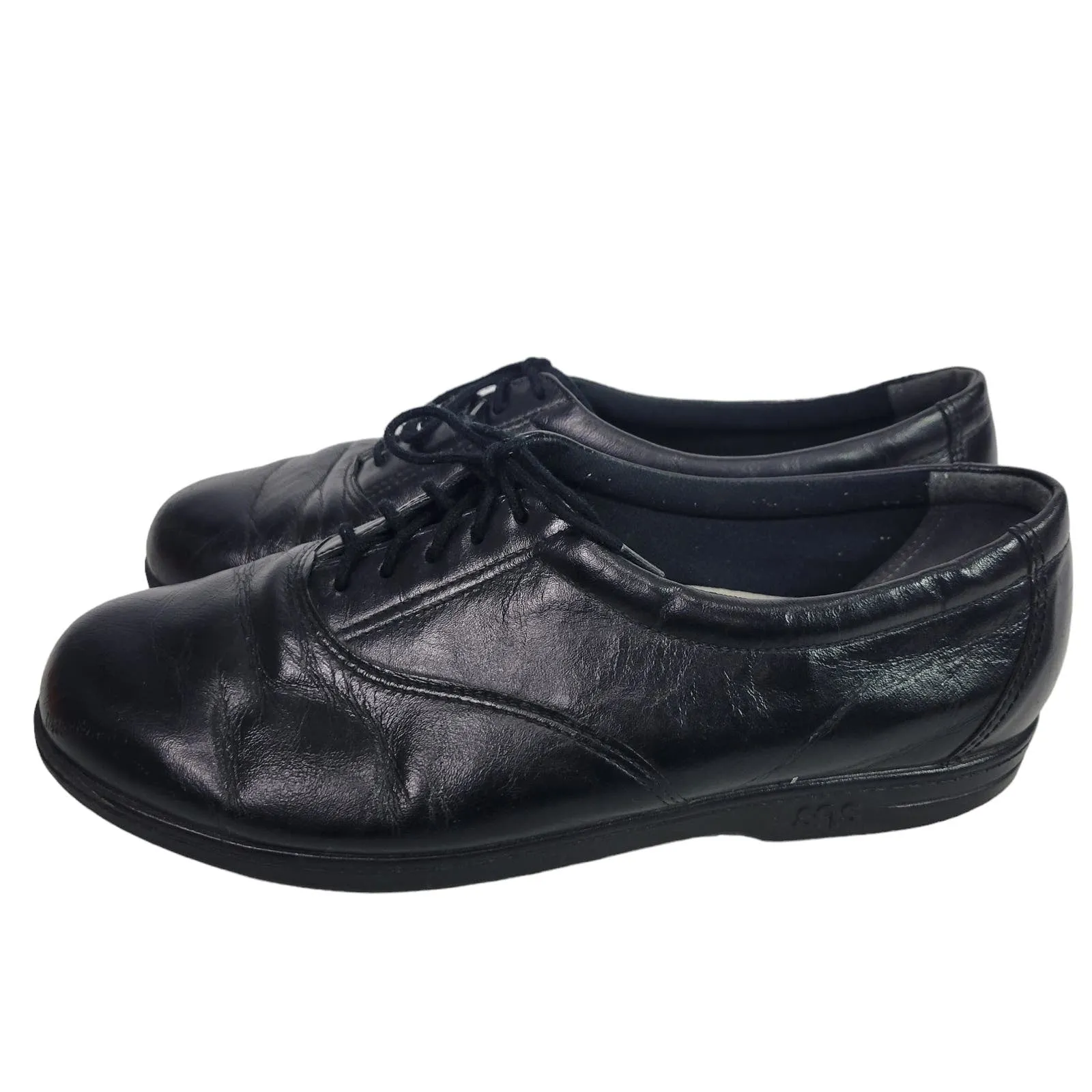 SAS Whisper Lace Up Shoes Black Oxfords Comfort Tripad Walking Oxfords Soft Sole Size 9.5