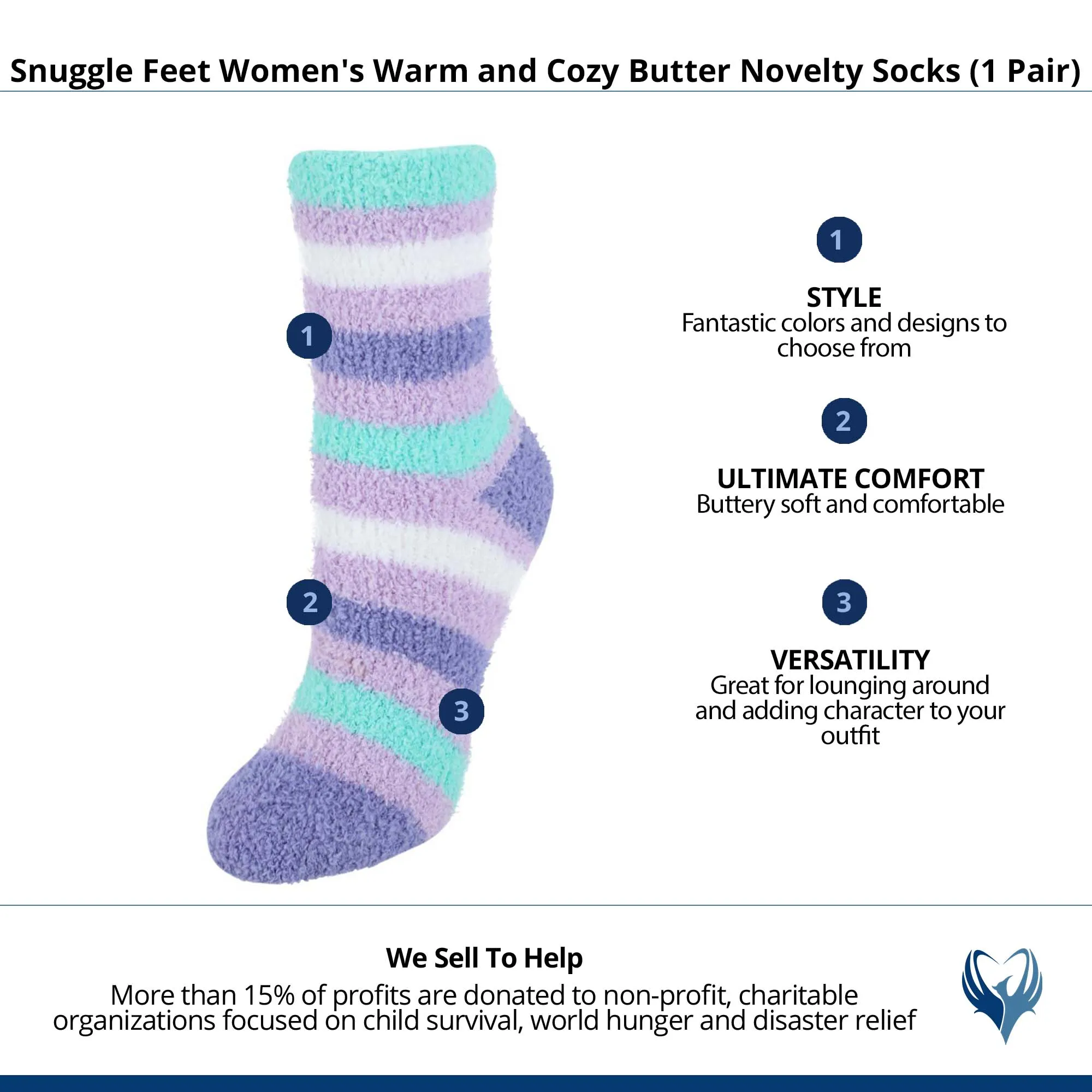 Snuggle Feet Women's Warm and Cozy Butter Novelty Socks  (1 Pair)