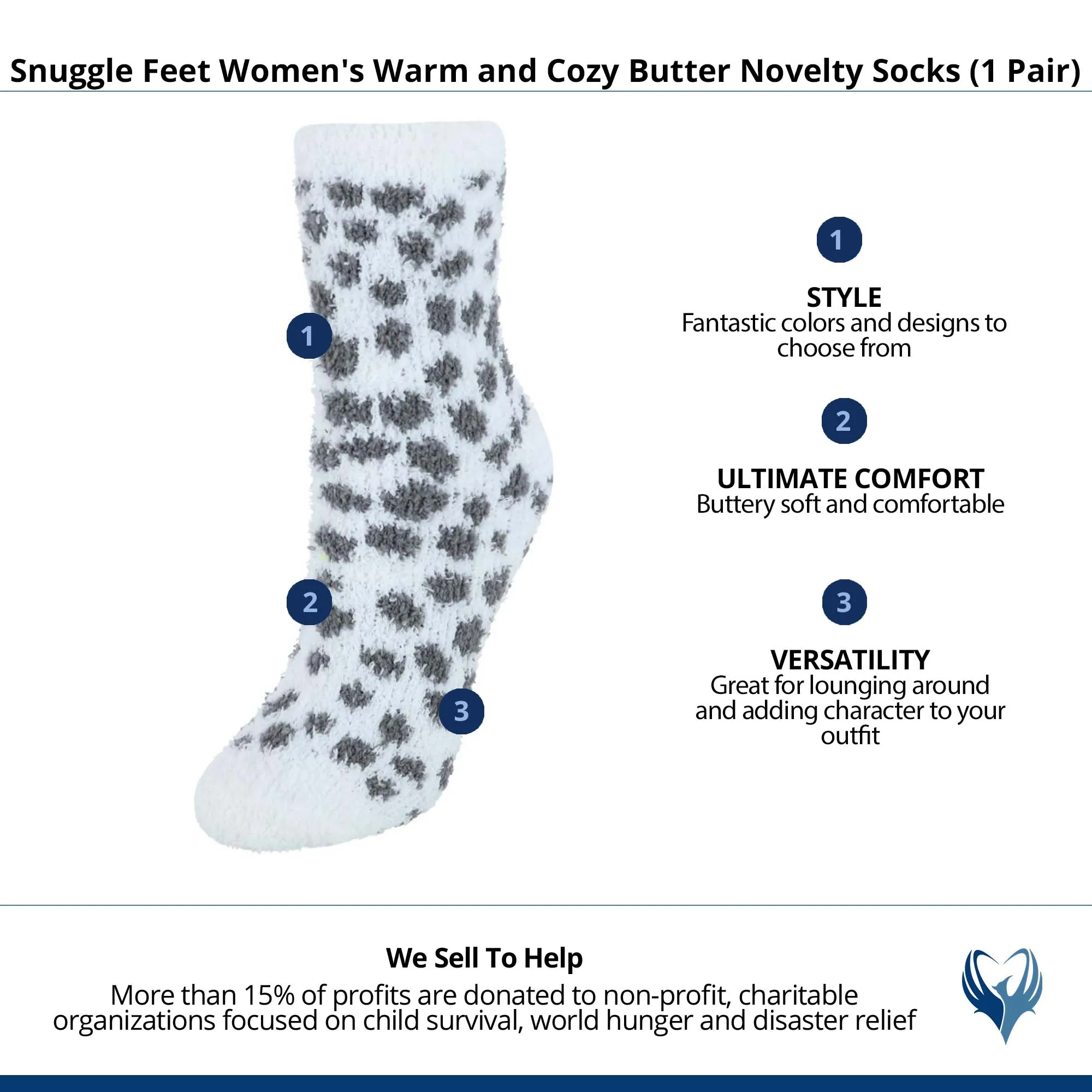 Snuggle Feet Women's Warm and Cozy Butter Novelty Socks  (1 Pair)