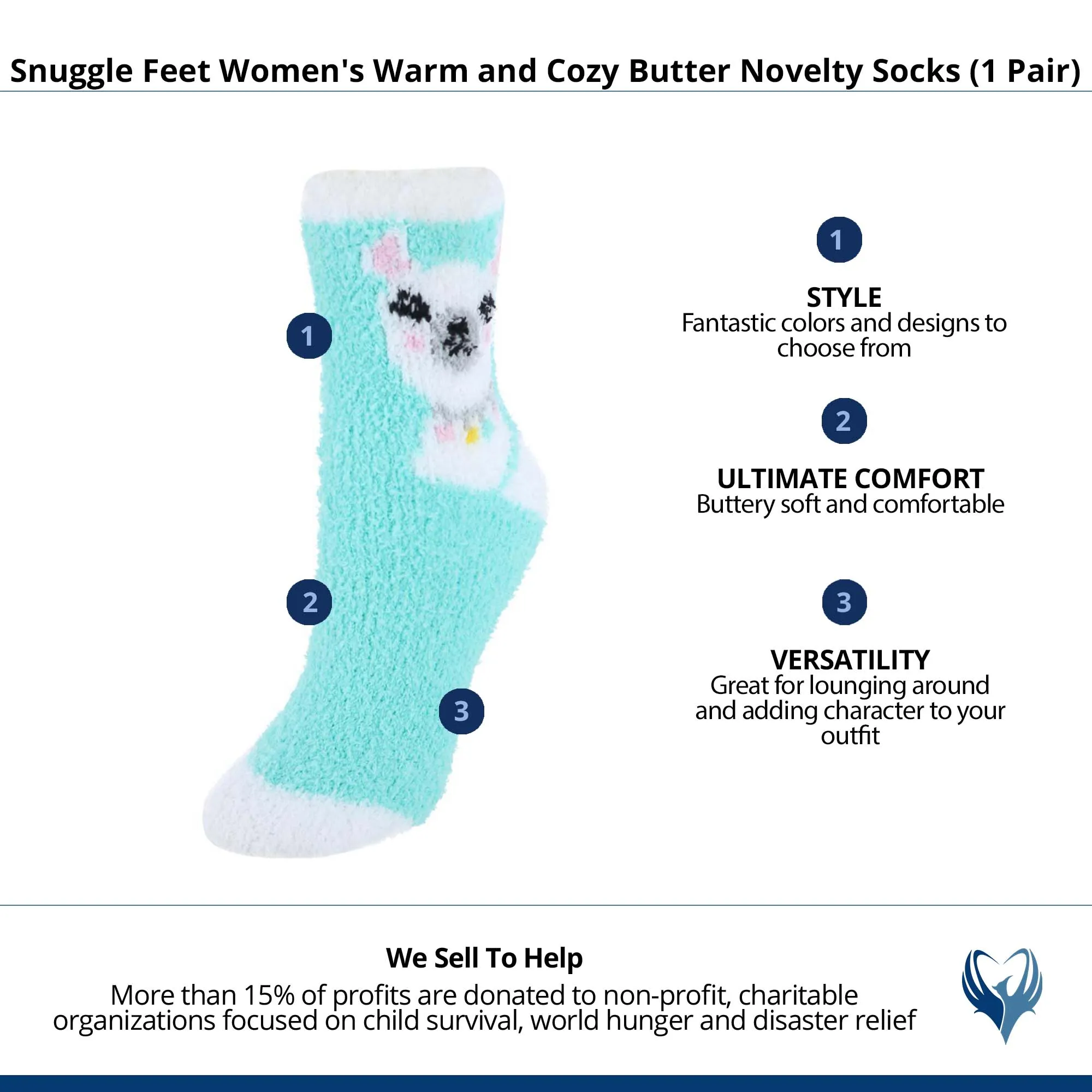 Snuggle Feet Women's Warm and Cozy Butter Novelty Socks  (1 Pair)