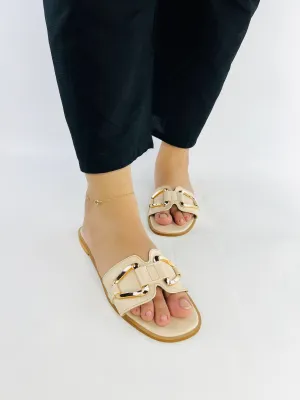 Spunkz Beige Casual Slippers for Women