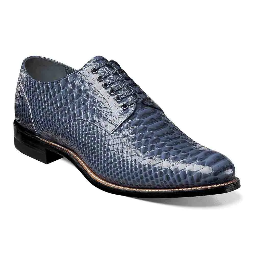 Stacy Adams Madison Blue Anaconda Print Oxford