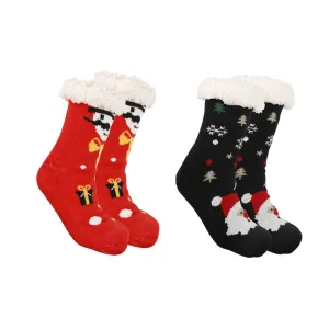 Sweetnana Christmas Women’s Cozy Socks - Cute Super Soft Fuzzy Slipper Socks, Non-Slip Thickened Winter Stockings, Perfect for Lounge Wear