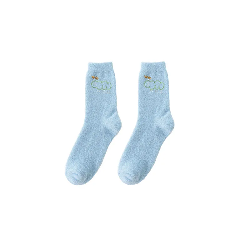 Sweetnana Fun Diamond Series Cozy Crew Socks - Fuzzy Socks for Women Fluffy Slipper Socks Soft Warm Winter Colorful Socks Sticky Diamond.