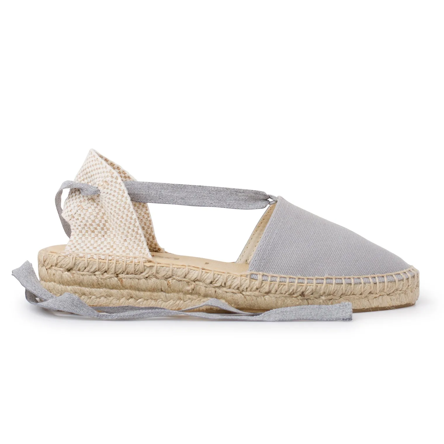 Tamarita Eco Canvas Vegan Espadrille Wedges - Grey