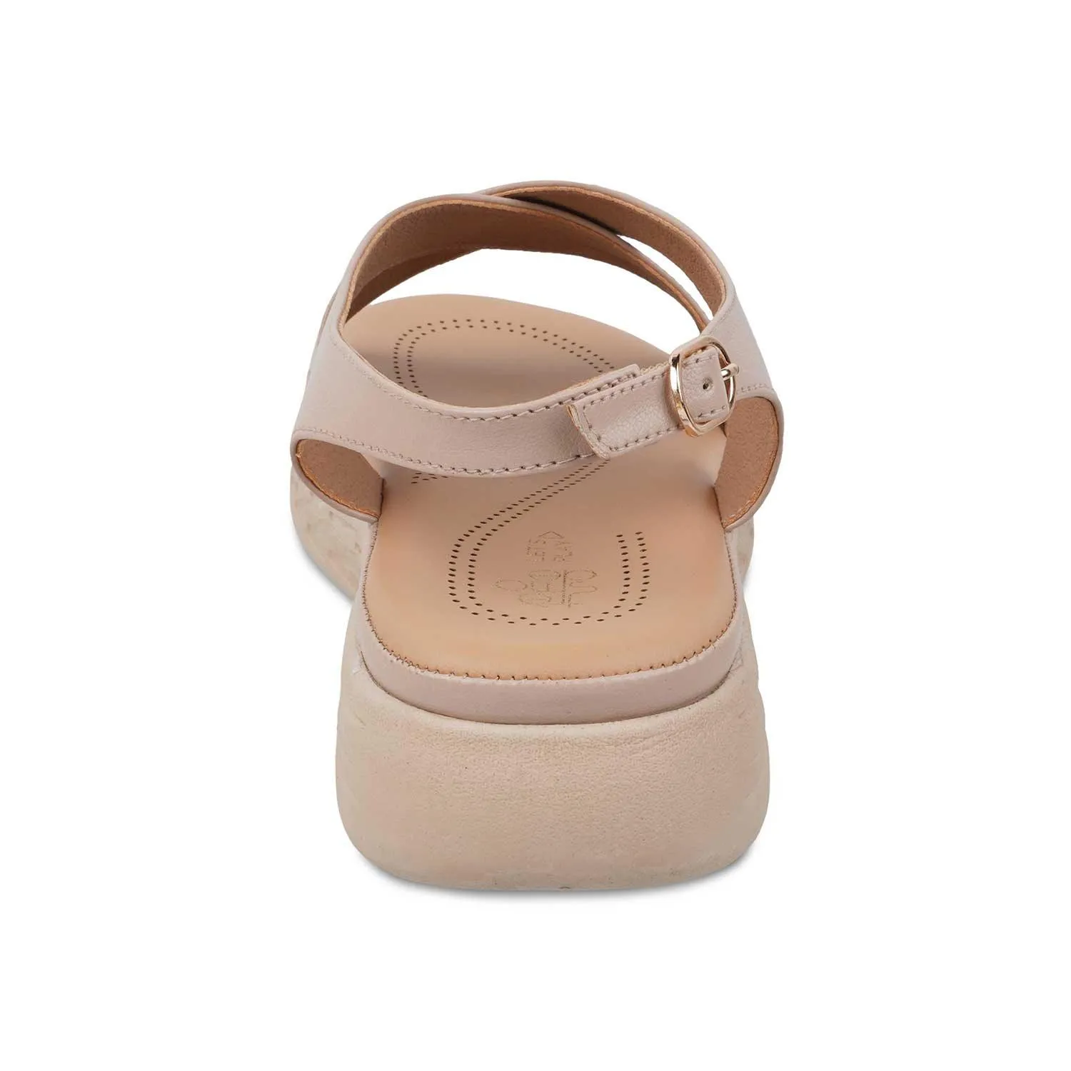 The Havit Beige Women's Casual Wedge Sandals Tresmode