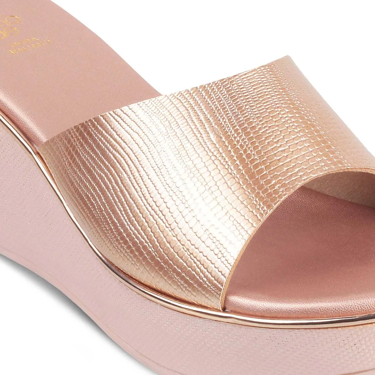 The San Gold Women's Dress Wedge Sandals Tresmode