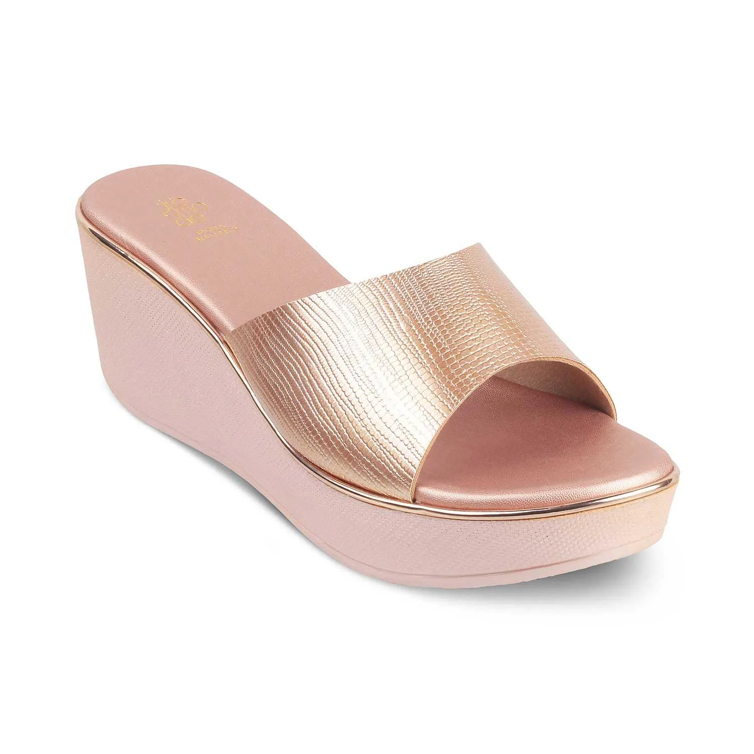 The San Gold Women's Dress Wedge Sandals Tresmode