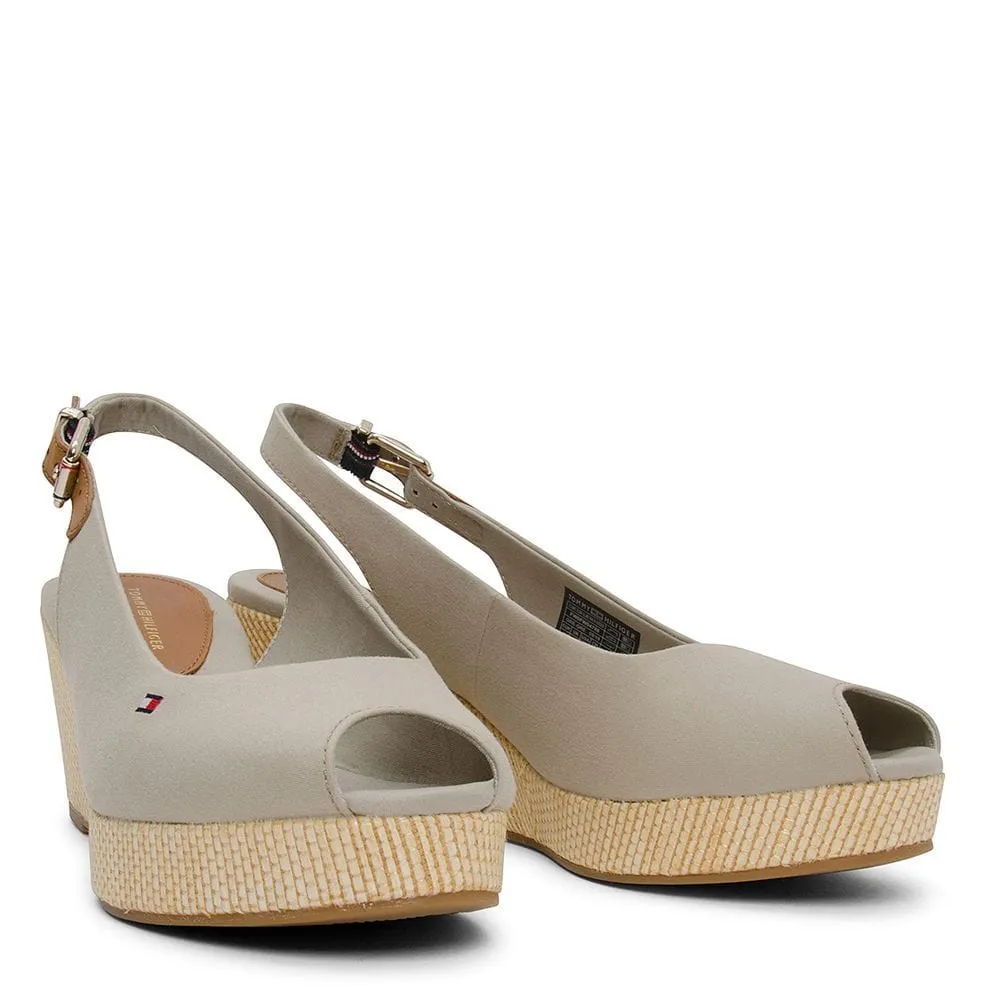 Tommy Hilfiger Elba Sling Back Wedge in Stone