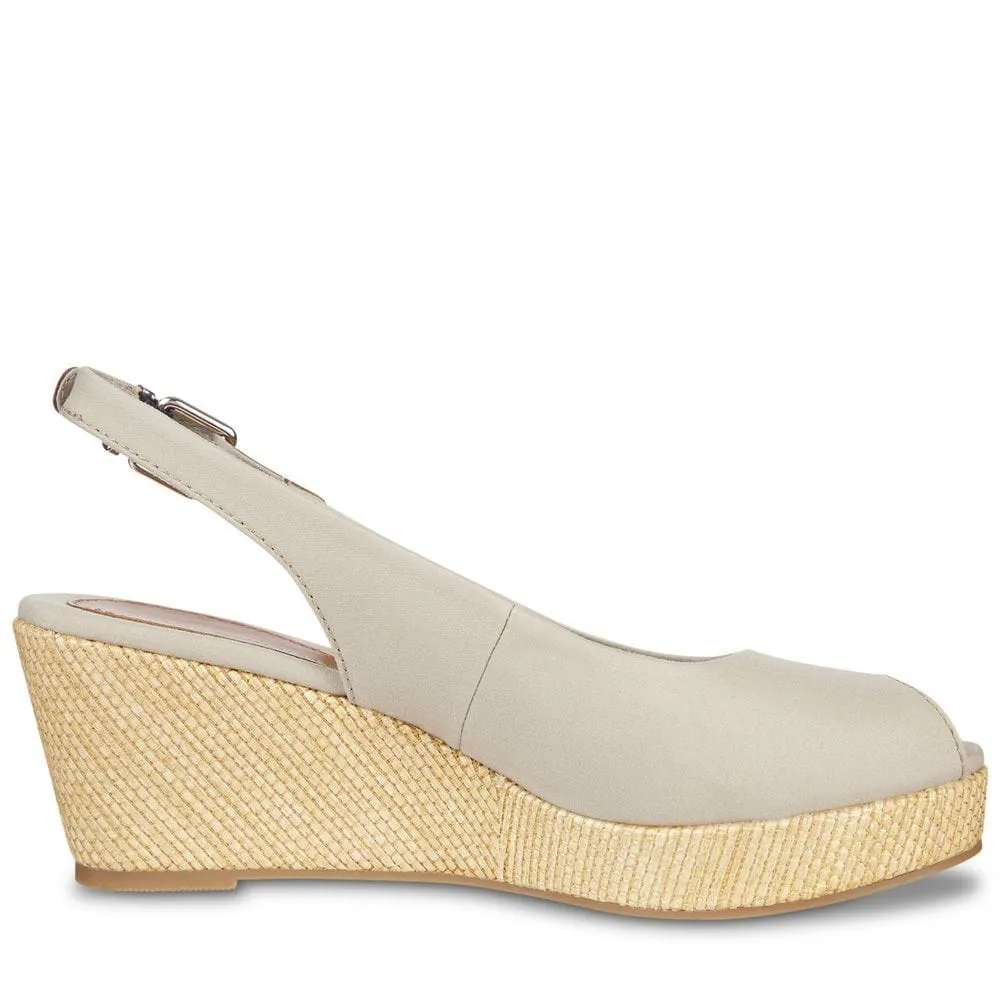 Tommy Hilfiger Elba Sling Back Wedge in Stone