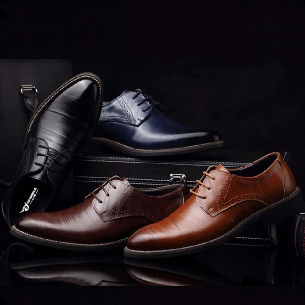 West Louis™ Businessmen Classic Leather Oxford Shoes