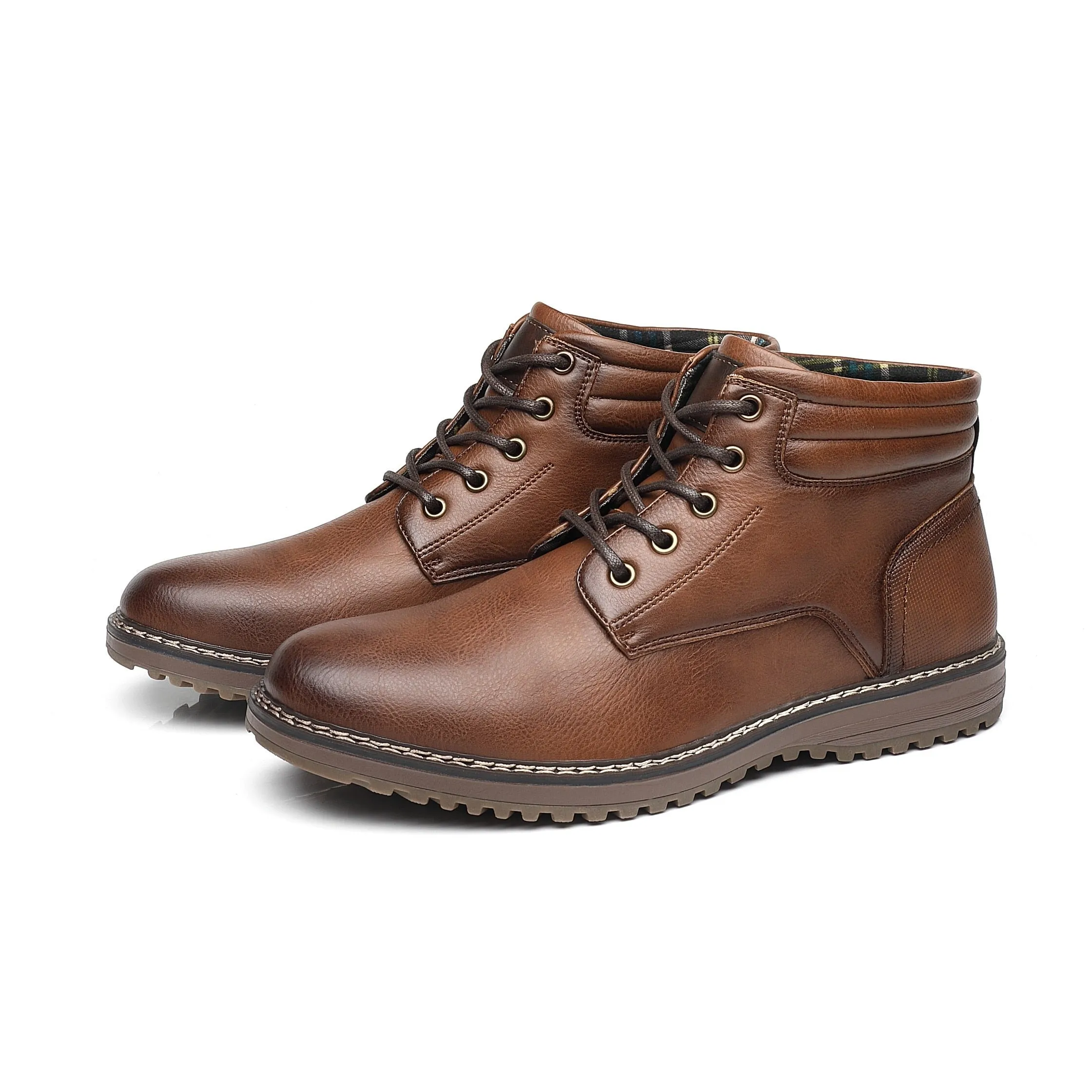 West Louis™ Luxury Handmade Leather Office Ankle Boots