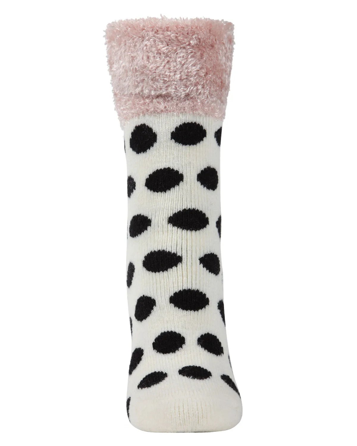 Women's Polka Dot Plush Cabin Socks