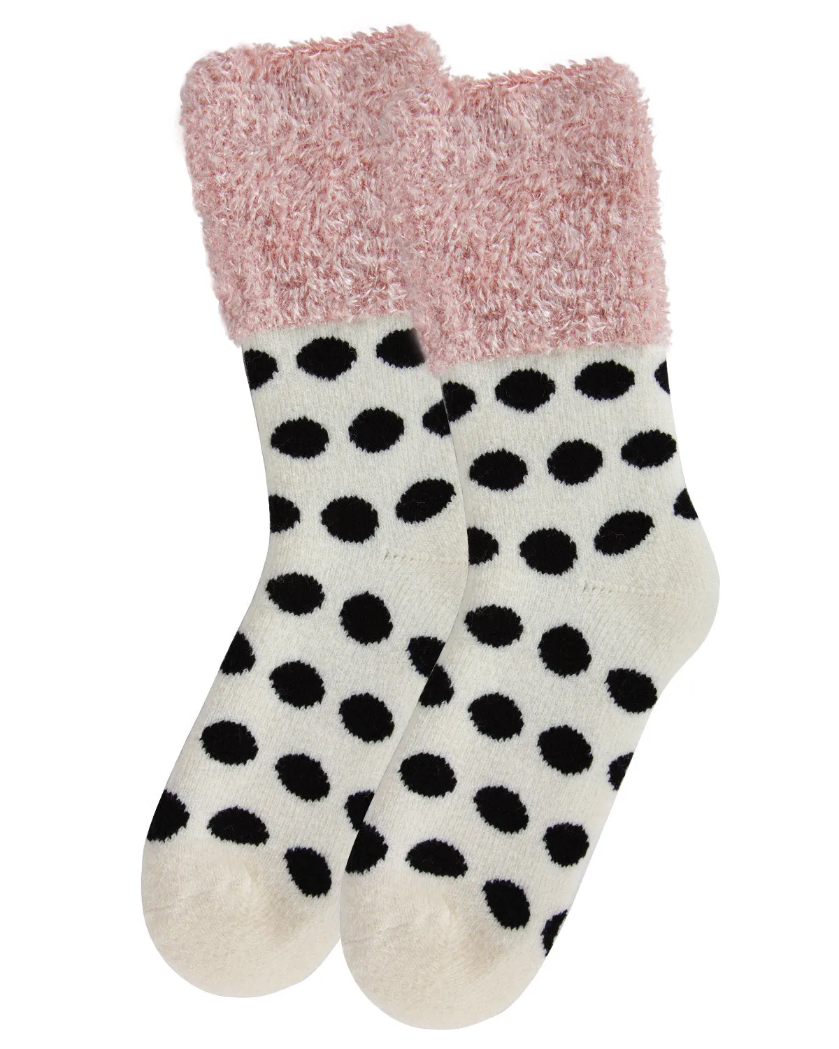 Women's Polka Dot Plush Cabin Socks