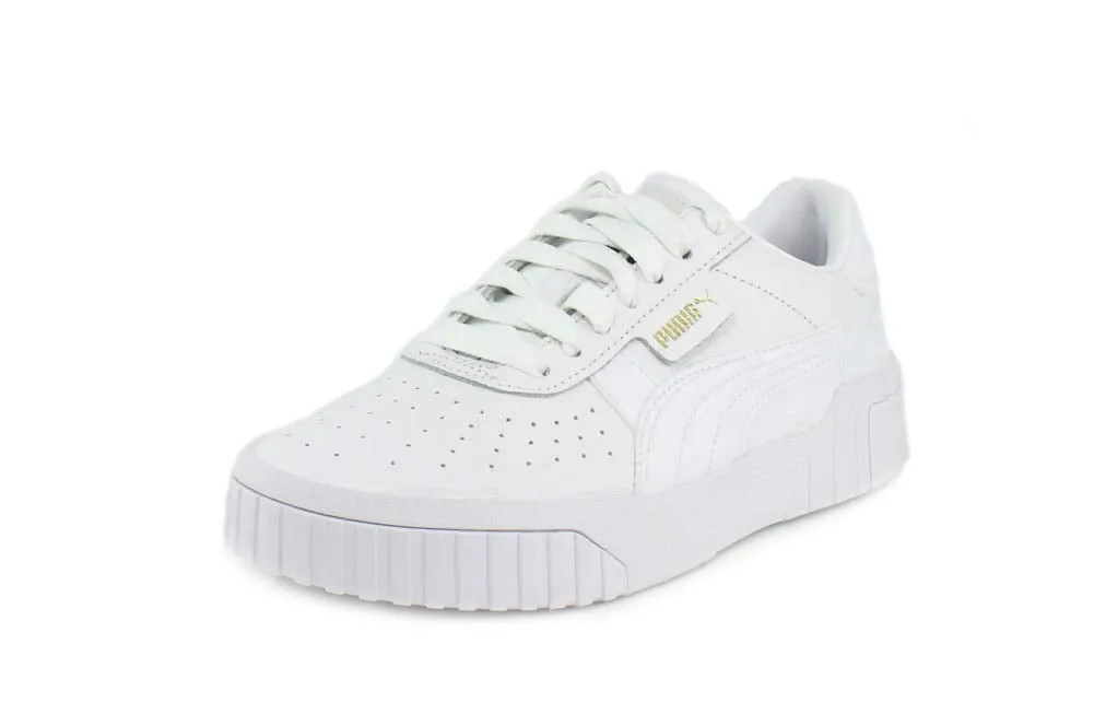 Women's Shoes PUMA CALI Leather Platform Sneakers 369155-01 WHITE