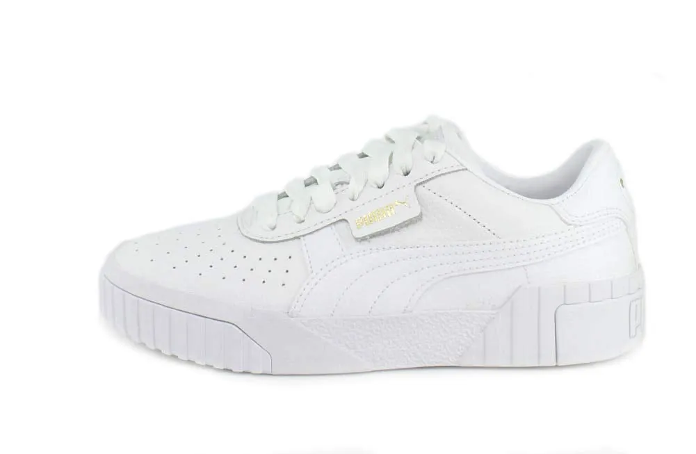 Women's Shoes PUMA CALI Leather Platform Sneakers 369155-01 WHITE