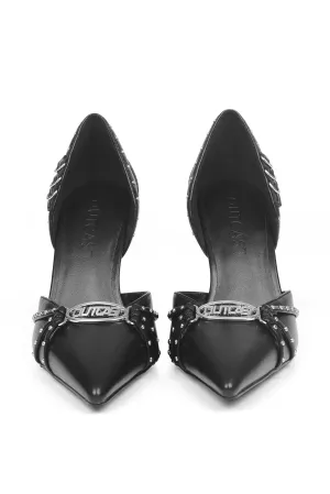 ZANETA PU HEELS BLACK